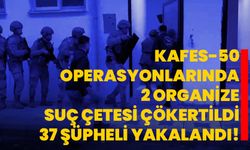 Kafes-50 operasyonlarında 2 organize suç çetesi çökertildi, 37 şüpheli yakalandı