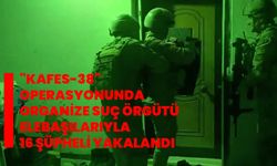 "Kafes-38" operasyonunda organize suç örgütü elebaşılarıyla 16 şüpheli yakalandı