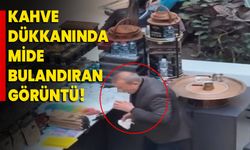 Kahve dükkanında mide bulandıran görüntü