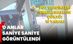 O anlar saniye saniye görüntülendi: Poz verdikleri sırada balkon çöktü: 13 yaralı