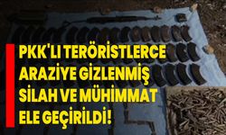 PKK'lı teröristlerce araziye gizlenmiş silah ve mühimmat ele geçirildi