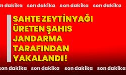 Sahte zeytinyağı üreten şahıs jandarma tarafından yakalandı!