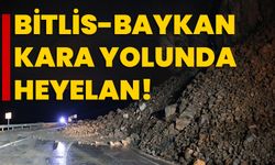 Bitlis-Baykan kara yolunda heyelan!