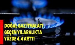 Doğal gaz ithalatı geçen yıl aralıkta yüzde 4,4 arttı