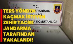 Ters yönden kaçmak isteyen zehir taciri jandarma tarafından yakalandı!