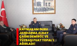 Kaymakam Duru, Jandarma Albay Çağrı Demiröz ve Yüzbaşı Fuat Topal'ı ağırladı!
