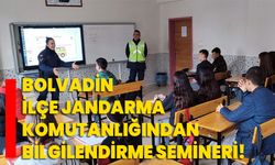 Bolvadin İlçe Jandarma Komutanlığından bilgilendirme semineri!