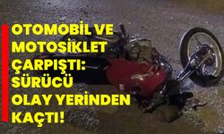 Otomobil ve motosiklet çarpıştı: Sürücü olay yerinden kaçtı!