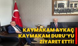 Bayat Kaymakamı Ahmet Aykaç, Dinar Kaymakamı Kemal Duru’yu Ziyaret Etti!