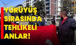 Yürüyüş sırasında tehlikeli anlar!