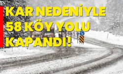 Kars'ta kar nedeniyle 58 köy yolu kapandı, mahsur kalan 15 araç kurtarıldı!