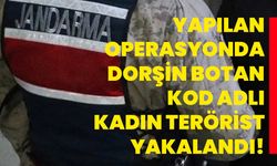 Şırnak'ta yapılan operasyonda, Dorşin Botan kod adlı kadın terörist yakalandı!