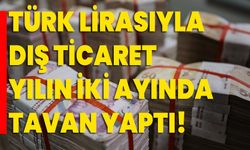 Türk lirasıyla dış ticaret yılın iki ayında tavan yaptı!