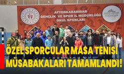 Özel sporcular masa tenisi müsabakaları tamamlandı