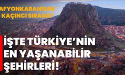 İşte Türkiye’nin en yaşanabilir şehirleri: Afyonkarahisar kaçıncı sırada?
