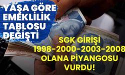 SGK girişi 1998-2000-2003-2008 olana piyangosu vurdu! Yaşa göre emeklilik tablosu değişti