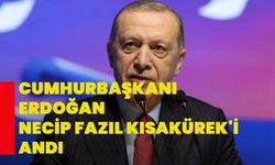 Cumhurbaşkanı Erdoğan, Necip Fazıl Kısakürek'i andı