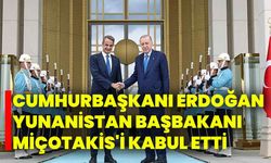 Cumhurbaşkanı Erdoğan, Yunanistan Başbakanı Miçotakis'i kabul etti