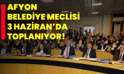 Afyon Belediye Meclisi 3 Haziran’da Toplanıyor!