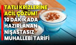 Tatlı krizlerine acil çözüm! 10 dakikada hazırlanan nişastasız muhallebi tarifi