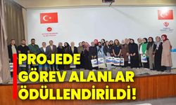 Projede görev alanlar ödüllendirildi!