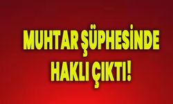 Muhtar şüphesinde haklı çıktı!