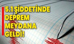 5.1 Şiddetinde Deprem Meydana Geldi