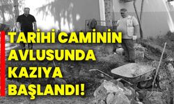 Tarihi caminin avlusunda arkeolojik sondaj kazısına başlandı!