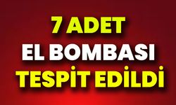 7 Adet El Bombası Tespit Edildi