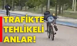 Trafikte tehlikeli anlar!