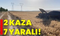 2 kaza 7 yaralı!