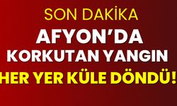 Afyon’da korkutan yangın: Her yer küle döndü!