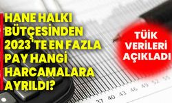 TÜİK verileri açıkladı: Hane halkı bütçesinden 2023'te en fazla pay hangi harcamalara ayrıldı?