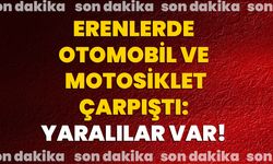 Erenlerde otomobil ve motosiklet çarpıştı: Yaralılar var!