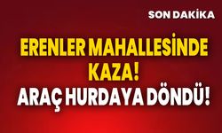 AFYON ERENLER MAHALLESİNDE KAZA! ARAÇ HURDAYA DÖNDÜ!