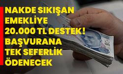 Nakde sıkışan emekliye 20.000 TL destek! Başvurana tek seferlik ödenecek