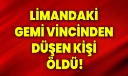 Limandaki gemi vincinden düşen kişi öldü!