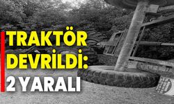 Traktör devrildi: 2 yaralı