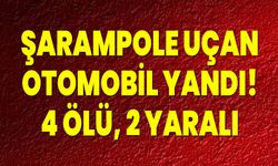 Şarampole Uçan Otomobil Yandı: 4 Ölü, 2 Yaralı