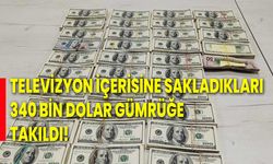 Televizyon içerisine sakladıkları 340 bin dolar gümrüğe takıldı!