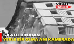 5 Katlı Binanın Yerle Bir Olma Anı Kamerada