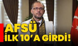 AFSÜ ilk 10’a girdi!