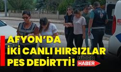 Afyon’da iki canlı hırsızlar pes dedirtti!