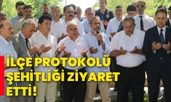 İlçe protokolü şehitliği ziyaret etti!