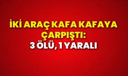 İki araç kafa kafaya çarpıştı: 3 ölü, 1 yaralı