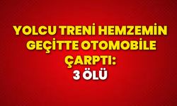 Yolcu treni hemzemin geçitte otomobile çarptı: 3 ölü