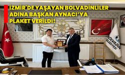 İzmir'de yaşayan Bolvadinliler adına Başkan Aynacı’ya plaket verildi!