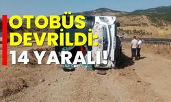 Otobüs devrildi: 14 yaralı!