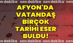 Afyonkarahisar'da Vatandaş Birçok Tarihi Eser Buldu