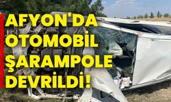 Afyonkarahisar'da Otomobil Şarampole Devrildi!